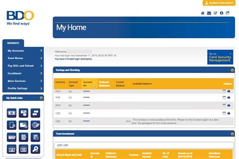 bdo online login page